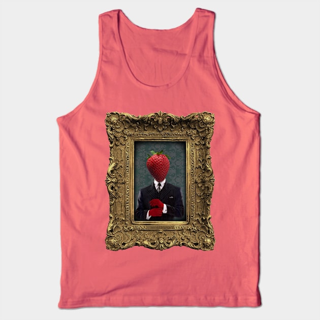 Strawberry Man in Vintage Frame Tank Top by FaceTheStrange